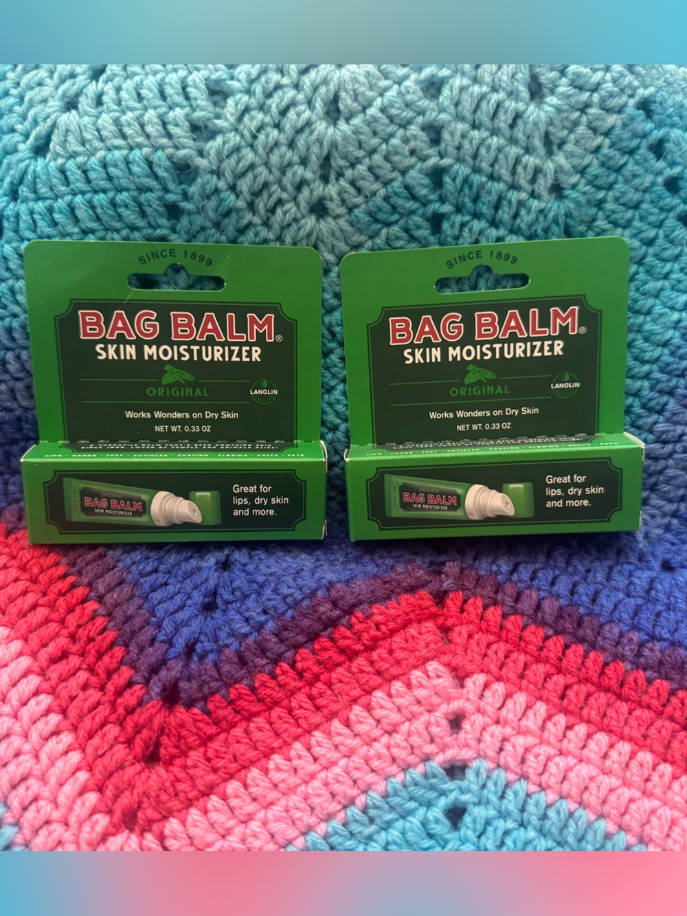 TWO NIB Bag Balm Original Skin Moisturizer 0.33oz